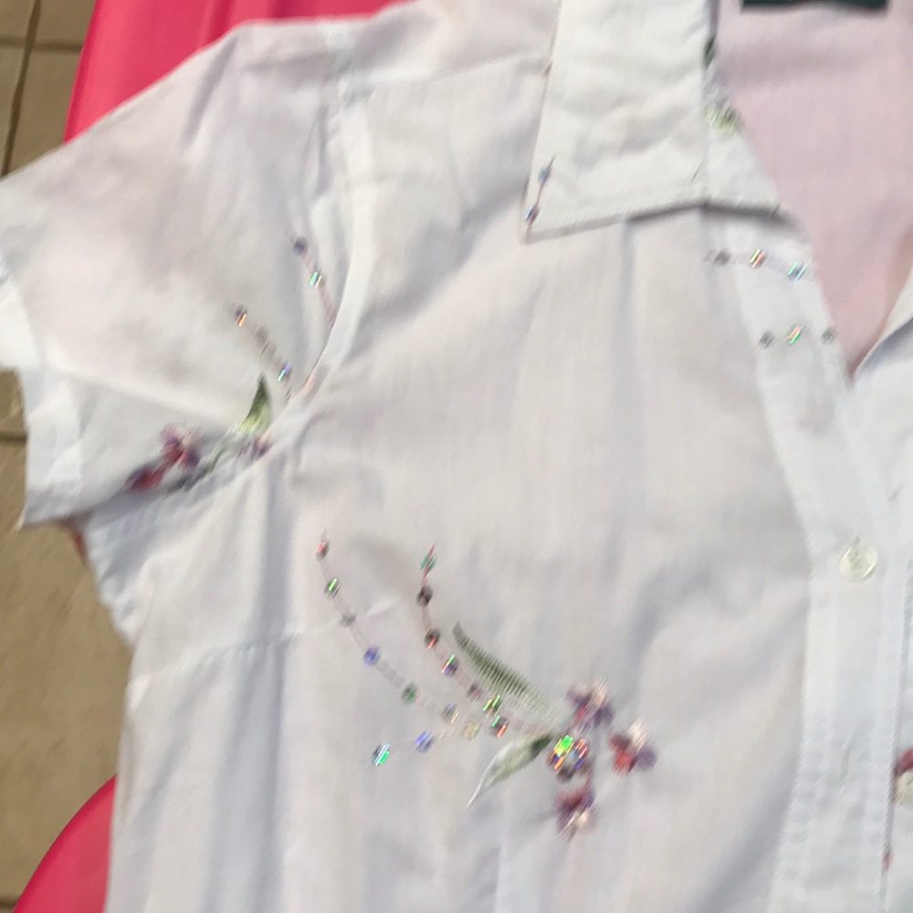 Lemon Grass Studio sequin floral top